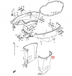 Боковая крышка левая Suzuki DF150-DF200 (L) (61141-96J03-0EP) (Suzuki)