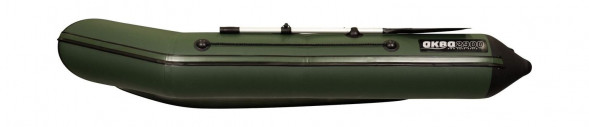 Надувная лодка ПВХ, АКВА 2900 слань-книжка киль, зеленый/черный