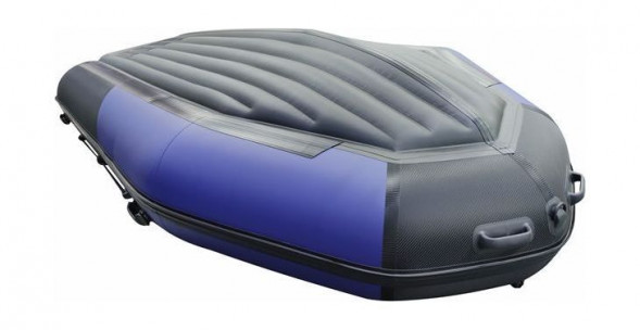 Надувная лодка ПВХ, Хантер 370 Про Спорт НДНД, синий/карбон