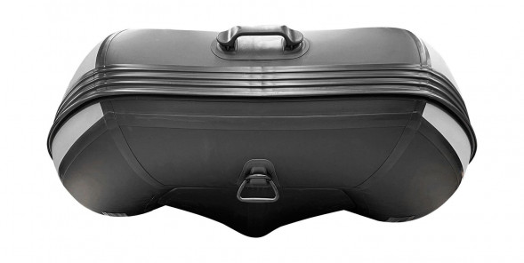 Надувная лодка ПВХ, RiverBoats RB 390, AL, черно-серый