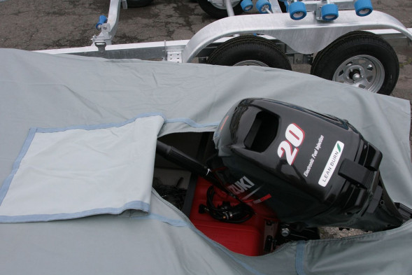 Чехол для лодки длиной 3.5-3.6 м, серый (упаковка из 4 шт.)