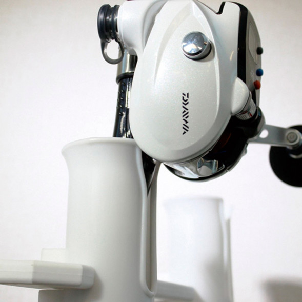 Держатель удилища тройной, белый пластик