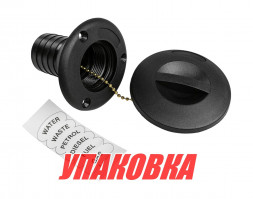 Горловина заливная для бензина, пластиковая, черная, под шланг 50 мм (упаковка из 20 шт.)