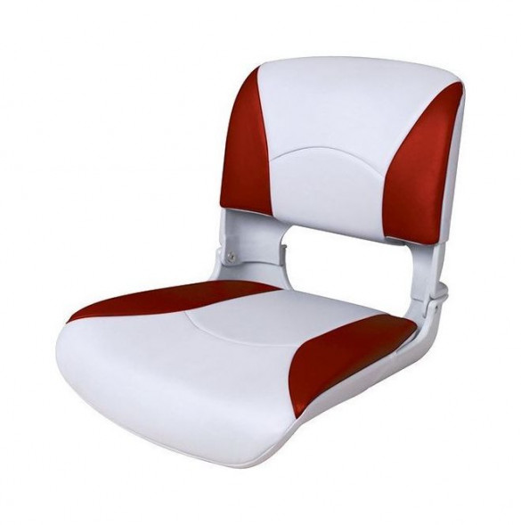 Кресло пластмассовое складное с подложкой Deluxe All Weather Seat, белый/красный