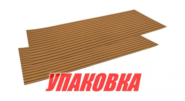 Покрытие палубное EVA, 2400х900х6мм, самоклеящееся, светло-коричневое, тип A, упаковка 2 листа,  Marine Rocket (упаковка из 4 шт.)