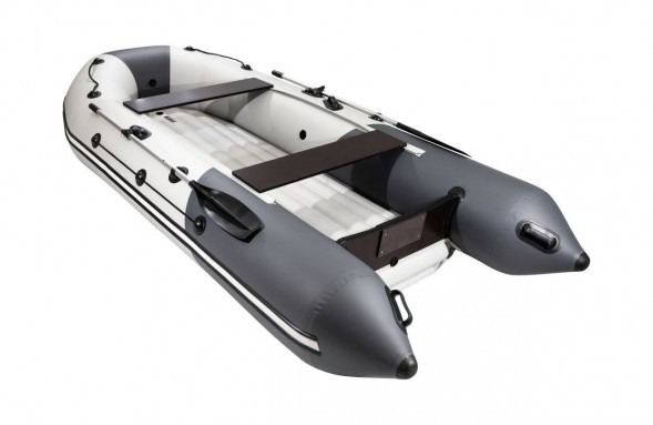 Надувная лодка ПВХ, Таймень NX 3800 НДНД PRO, бронь, светло-серый/графит