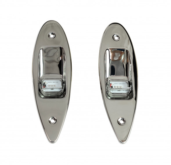 Огни ходовые врезные светодиодные, нержавеющий корпус