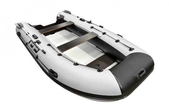 Надувная лодка ПВХ, RiverBoats RB 410, AL, черно-серый