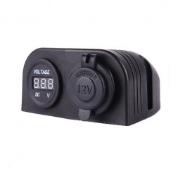 Двойной накладной модуль Skipper прикуриватель 12V и вольтметр