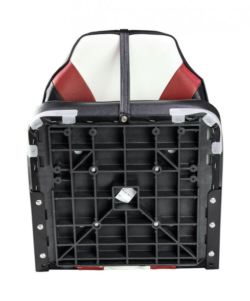 Кресло мягкое складное Rainbow, обивка винил, цвет черный/красный/белый, Marine Rocket