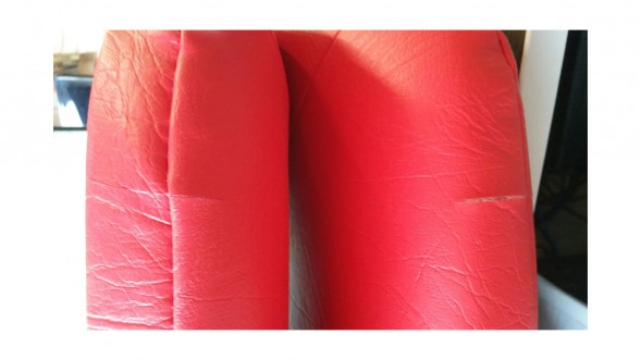 Кресло складное мягкое SKIPPER, цвет серый/красный, уценённое