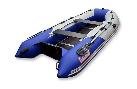 Надувная лодка ПВХ, STELS 335 Аеро НДНД, синий/белый