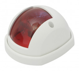 Бортовой  огонь «Compact 12», красный, белый пластик, 80 мм.