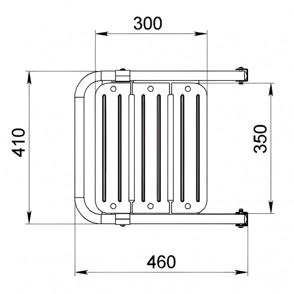 Платформа кормовая с трапом 3 ступени черные