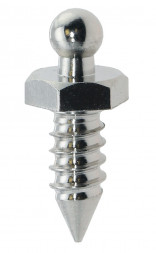 Ответная часть для кнопки, саморез 10 мм, никелированная латунь