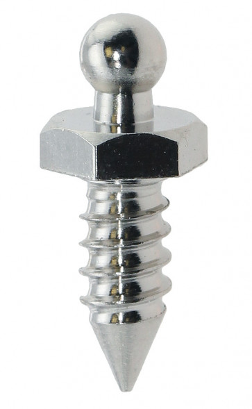 Ответная часть для кнопки, саморез 10 мм, никелированная латунь