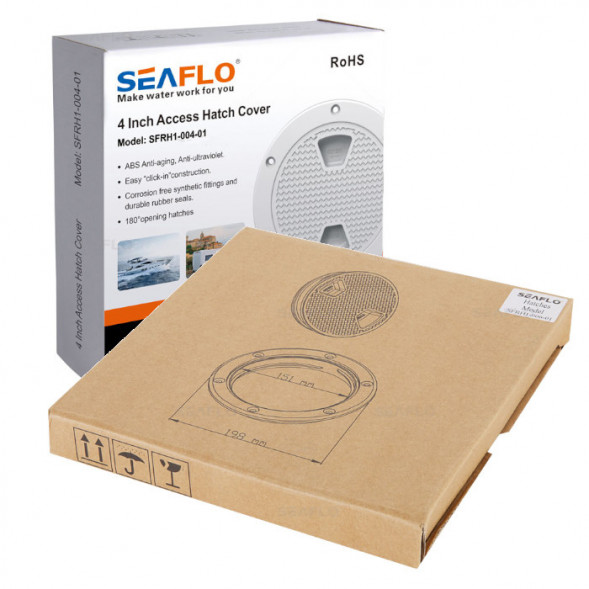 Крышка люка технологическая SEAFLO 101 мм, белая
