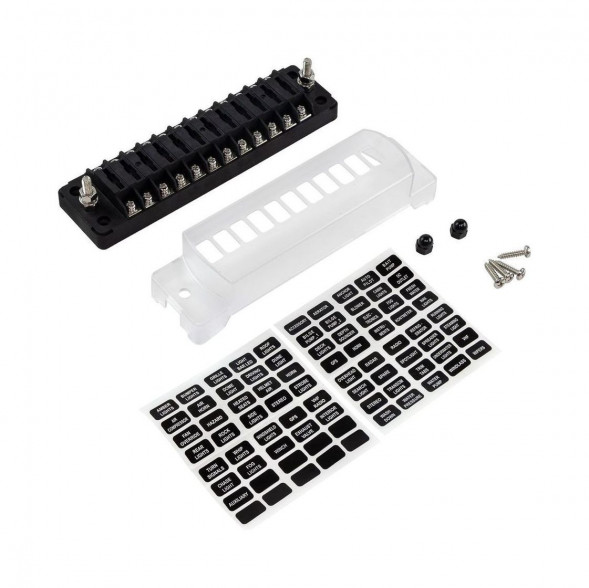 Блок на 12 предохранителей с общими шинами (+/-), Marine Rocket (упаковка из 5 шт.)