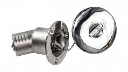 Горловина заливная для дизтоплива, угловая, под шланг 38 мм, Marine Rocket