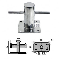 Кнехт одинарный  60,5х135х135мм AISI316