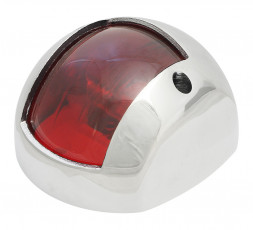 Бортовой  огонь «Compact 12», красный, нерж. сталь, 80 мм.