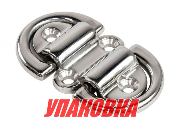 Обушок откидной с двойными полукольцами 6 мм, Marine Rocket (упаковка из 10 шт.)