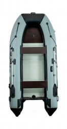 Надувная лодка ПВХ, RiverBoats RB 430, AL, черно-серый