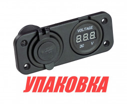 Разъем USB 5в 3.1А и цифровой вольтметр (упаковка из 10 шт.)