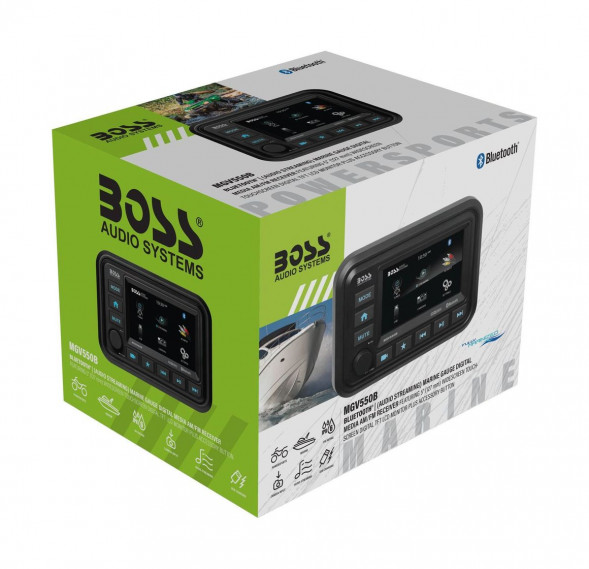 Морская магнитола BOSS MGV550B (упаковка из 9 шт.)