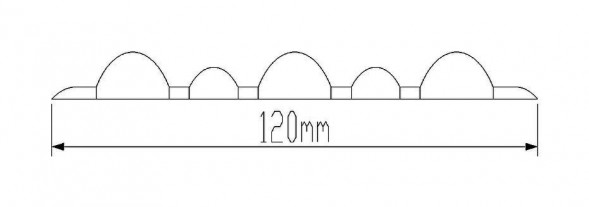 Лента дублирующая, черная, 120 мм
