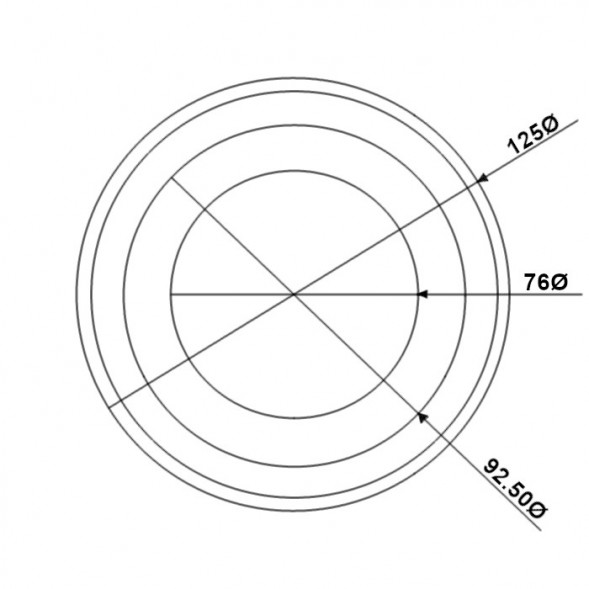 Держатель емкости 76 мм, с подсветкой