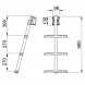 Трап дайверский быстросъемный, 3 белых ступени (ширина 350мм.)