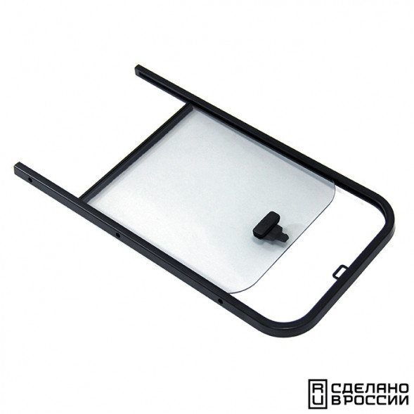 Форточка накладная со сдвижным стеклом, правая 607x334