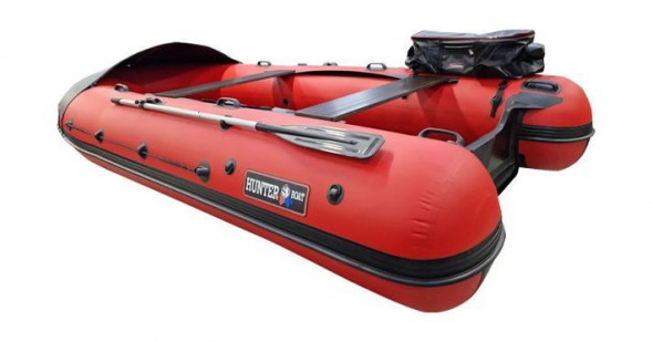 Надувная лодка ПВХ, Хантер 400 Трэвел НДНД, красный