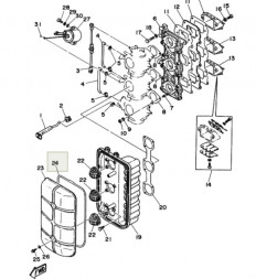 Прокладка воздухозабоника Yamaha 50-85 (без упаковки)