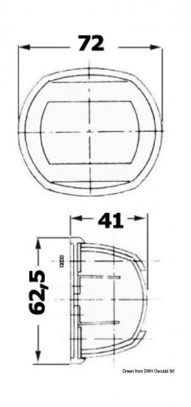 Огонь ходовой Compact 12, нержавеющий корпус, 12 В, зеленый