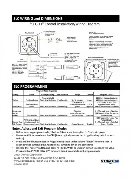 Панель управления транцевыми плитами с индикацией положения и автоподъемом, Lectrotab
