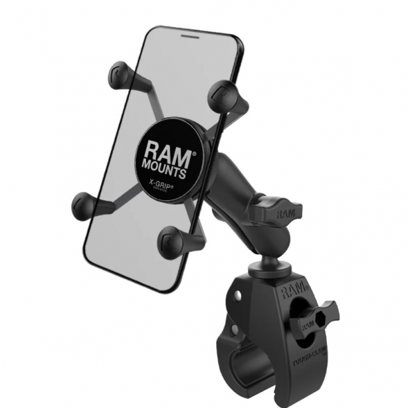 Крепление для телефона RAM струбцина малая, муфта 95 мм, шары 25 мм