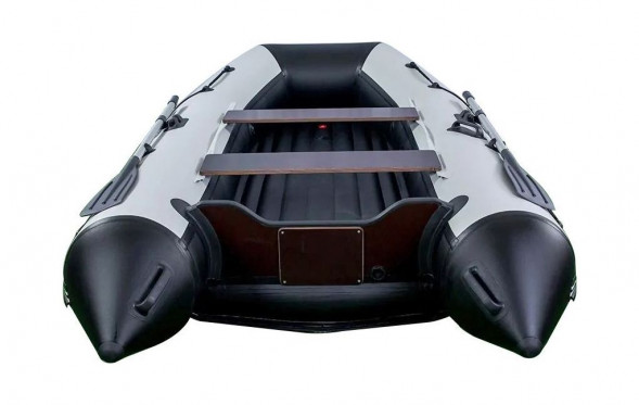 Надувная лодка ПВХ, RiverBoats RB 330 НДНД, серо-оранжевый