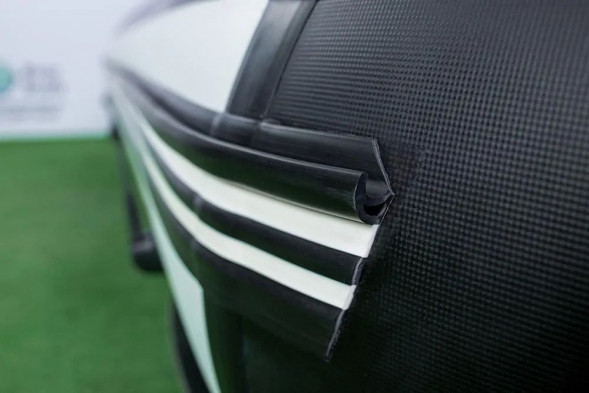 Надувная лодка ПВХ, RiverBoats RB 330 НДНД, серо-оранжевый