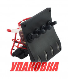 Панель бортового питания 4 переключателя, индикация (упаковка из 6 шт.)