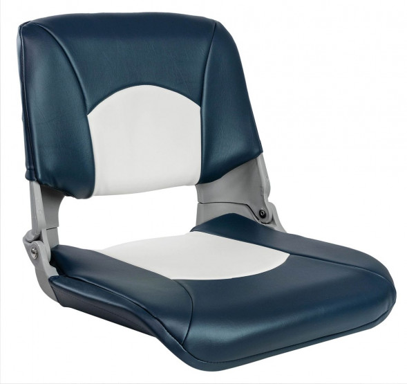 Кресло складное мягкое SKIPPER, цвет синий/белый