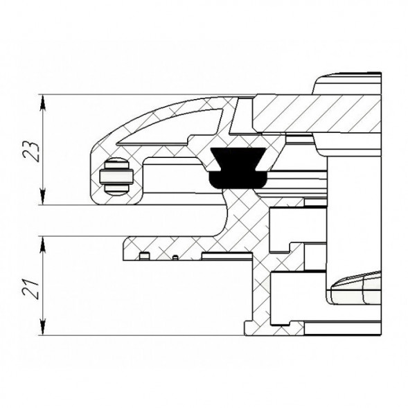 Люк палубный сдвижной Альбатрос 720х720