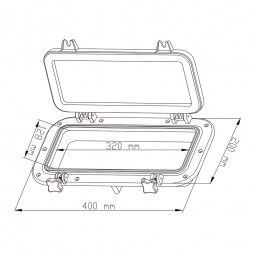 Иллюминатор SeaFlo 320Х128 (400Х200) мм