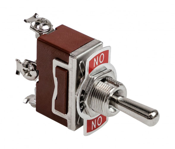 Тумблер трехпозиционный (ON)-OFF-(ON) 12 В/15А 3P