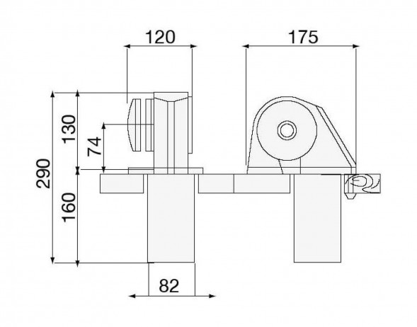 Лебедка якорная Italwinch OBI 500Вт, 12 В, цепь 6мм