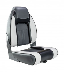 Кресло мягкое складное, обивка винил, цвет серый/угольный/черный, Marine Rocket