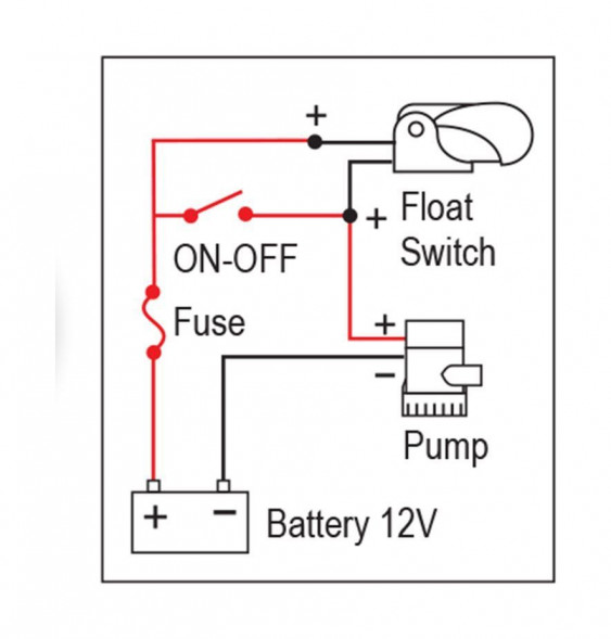 Автопереключатель поплавковый 12 В, Nuova Rade