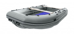 Надувная лодка ПВХ, Шерпа 430 JET, разъемный транец, фартук носовой,  серый