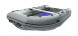 Надувная лодка ПВХ, Шерпа 430 JET, разъемный транец, фартук носовой,  серый